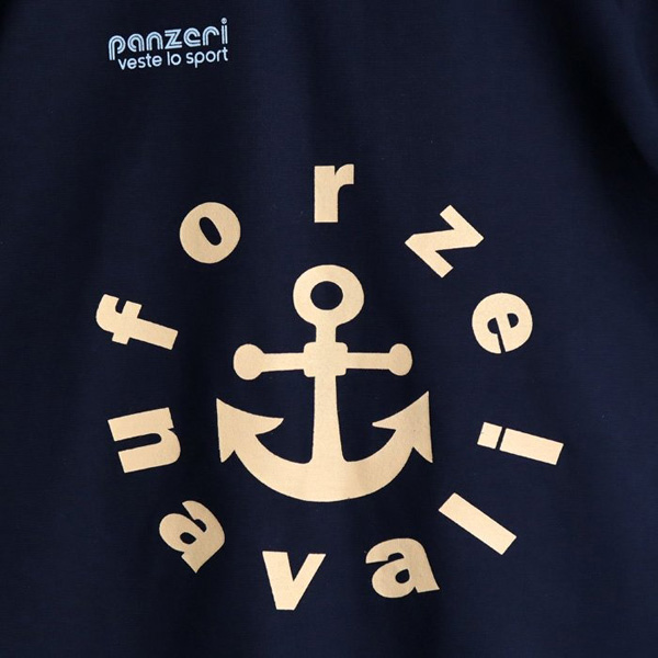 panzeri（パンゼリ）プリントTシャツ 「forze navali」（ネイビー）